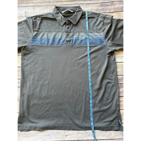 Travis Mathew Mens XL Gray Abstract Short Sleeve Golf Polo Shirt - Picture 5 of 8